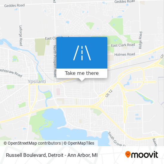 Mapa de Russell Boulevard