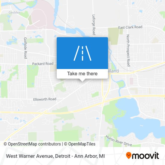 West Warner Avenue map