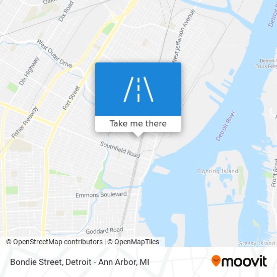 Mapa de Bondie Street