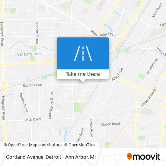 Cortland Avenue map