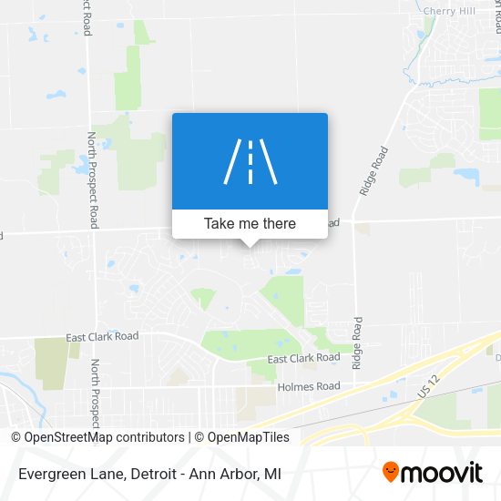 Mapa de Evergreen Lane