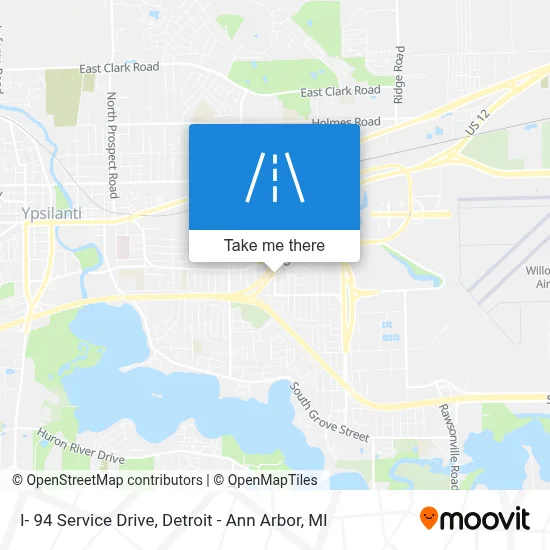 I- 94 Service Drive map