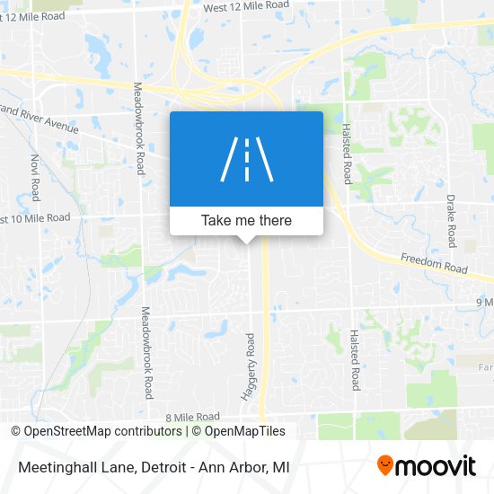 Meetinghall Lane map