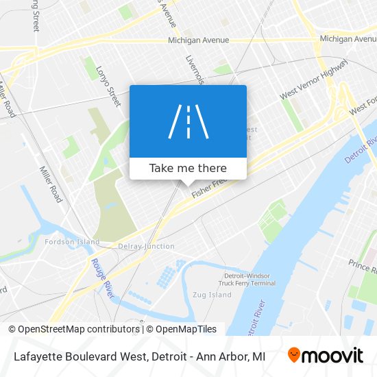 Lafayette Boulevard West map