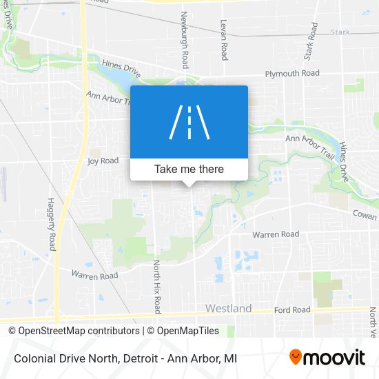 Colonial Drive North map
