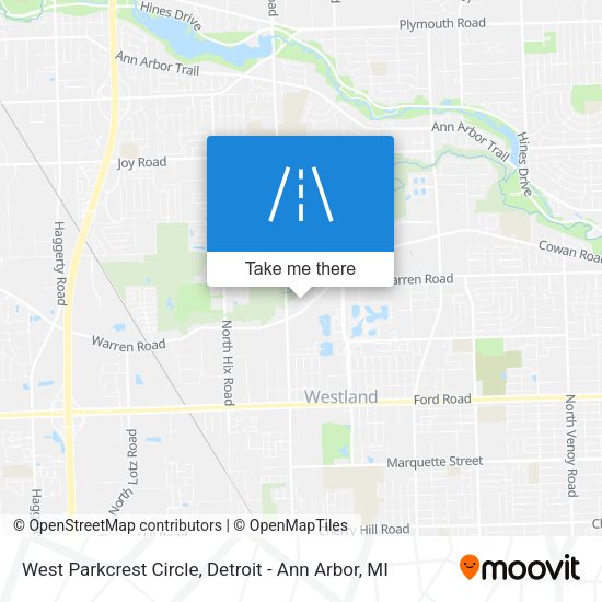 West Parkcrest Circle map