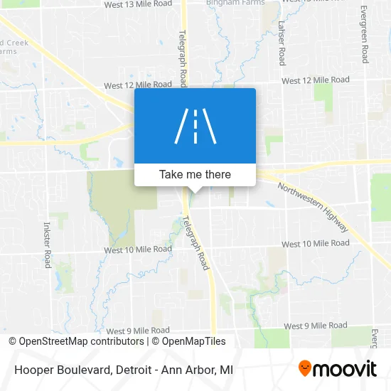 Hooper Boulevard map