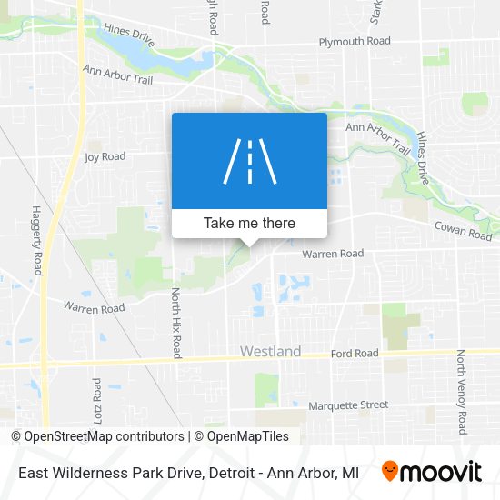 Mapa de East Wilderness Park Drive