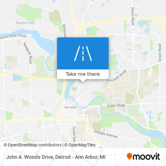 John A. Woods Drive map