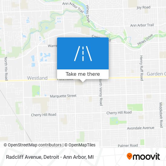 Radcliff Avenue map