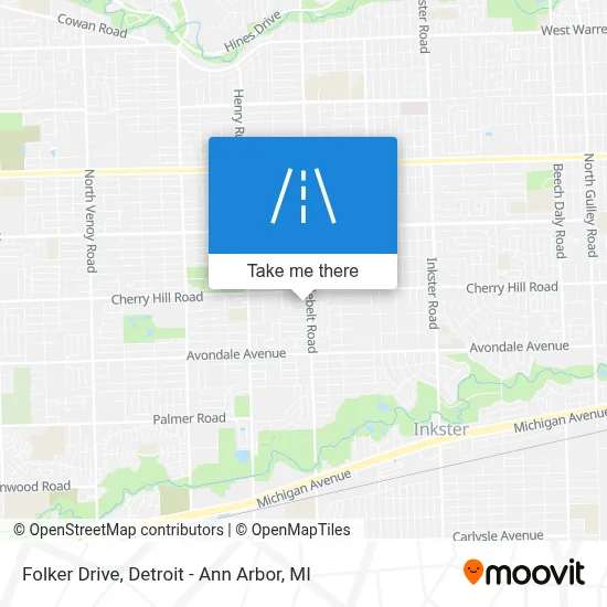 Folker Drive map