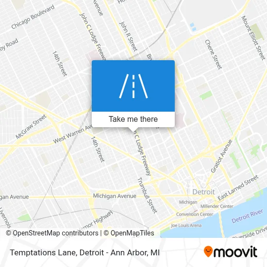 Temptations Lane map