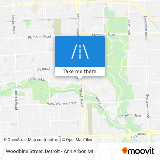 Mapa de Woodbine Street