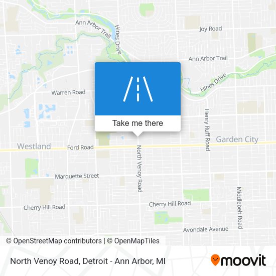 North Venoy Road map