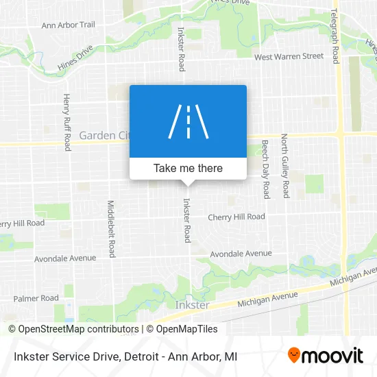 Inkster Service Drive map