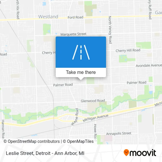 Mapa de Leslie Street