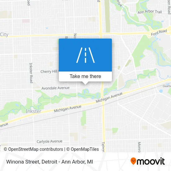 Winona Street map