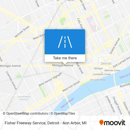 Fisher Freeway Service map