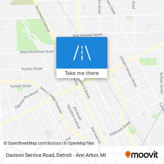 Davison Service Road map