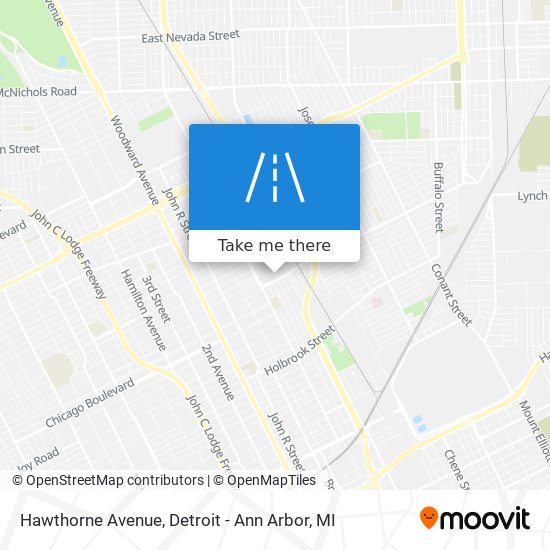 Mapa de Hawthorne Avenue