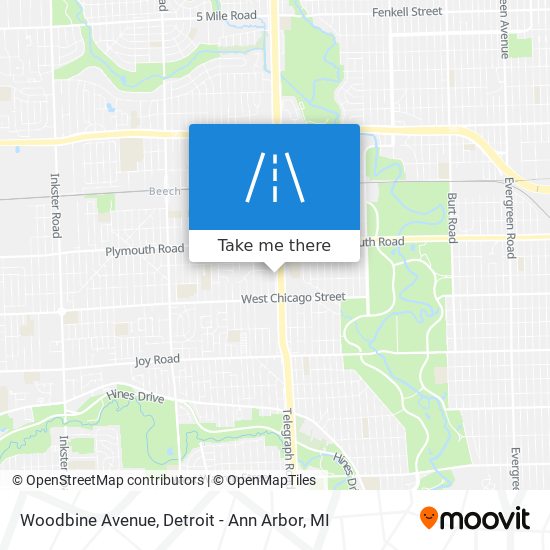 Mapa de Woodbine Avenue