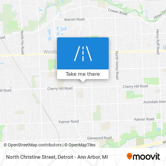 North Christine Street map