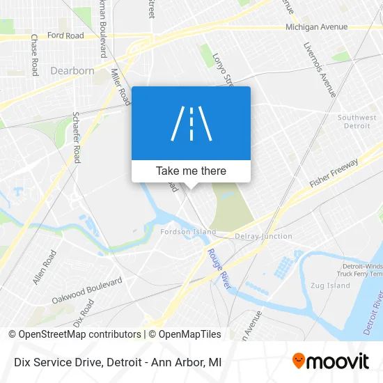 Dix Service Drive map