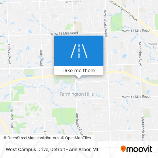 Mapa de West Campus Drive