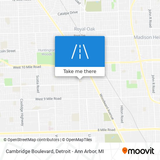 Mapa de Cambridge Boulevard