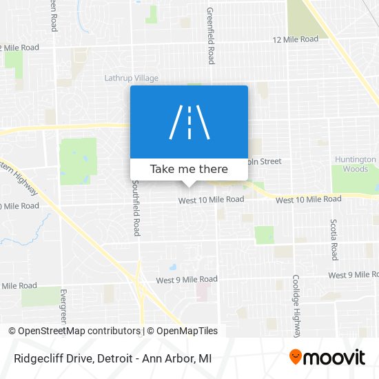 Mapa de Ridgecliff Drive