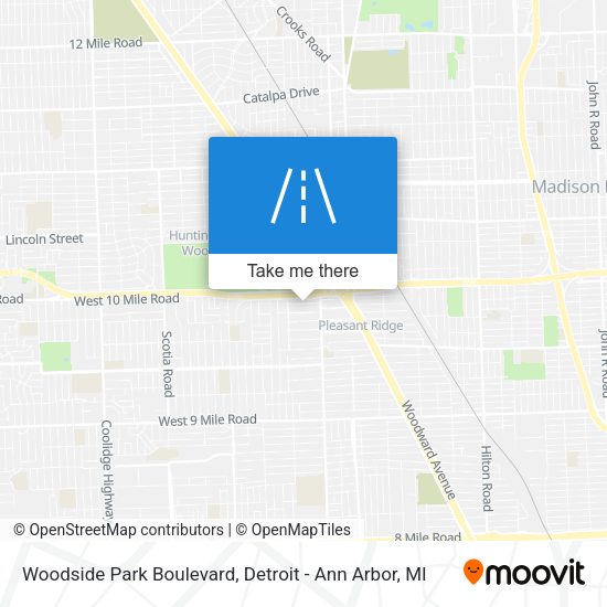 Woodside Park Boulevard map