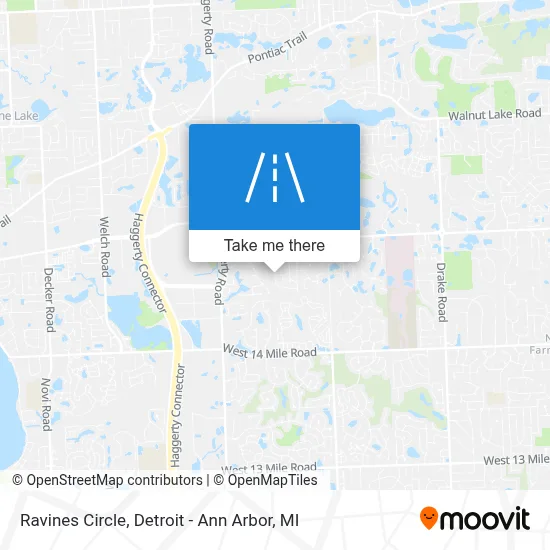 Ravines Circle map