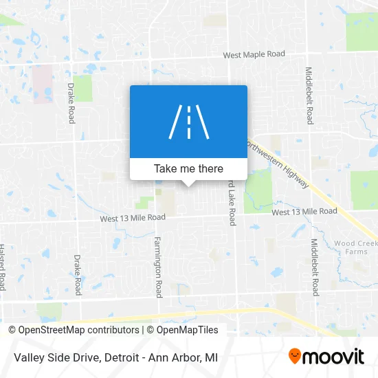 Valley Side Drive map