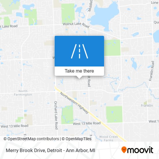 Merry Brook Drive map