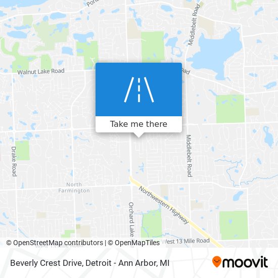 Mapa de Beverly Crest Drive
