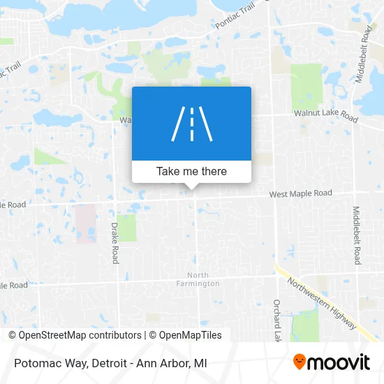 Potomac Way map