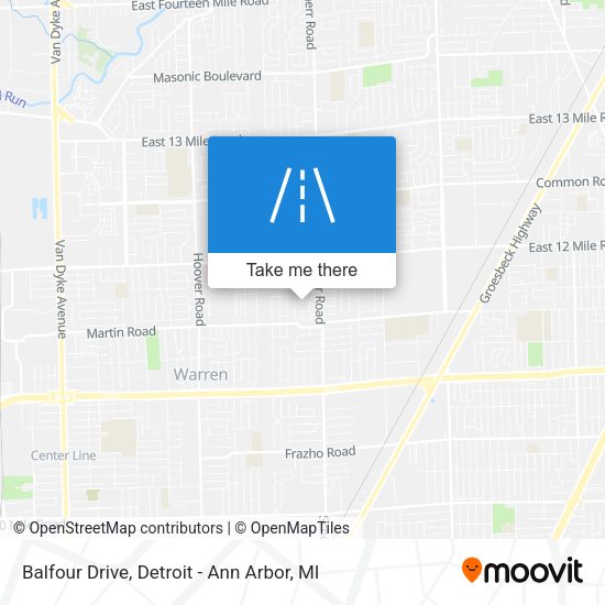 Mapa de Balfour Drive