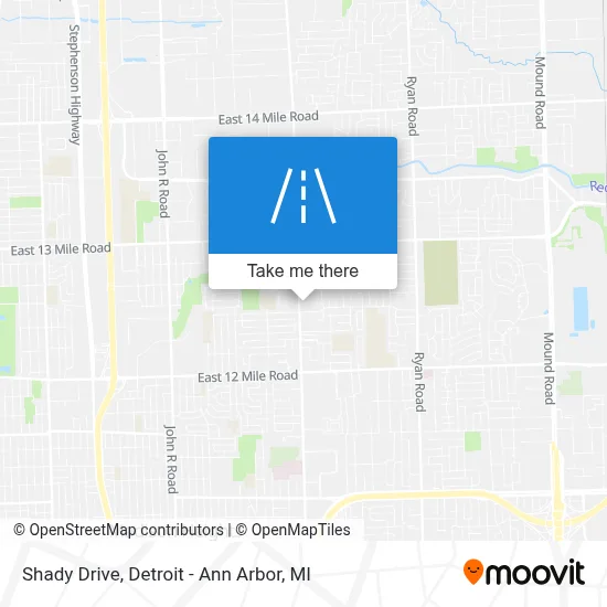 Shady Drive map