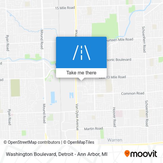 Washington Boulevard map