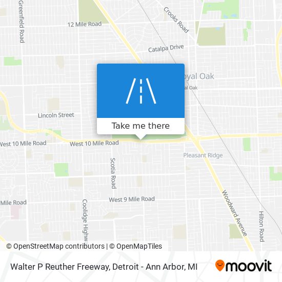 Walter P Reuther Freeway map