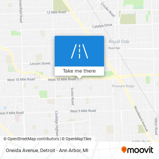 Mapa de Oneida Avenue