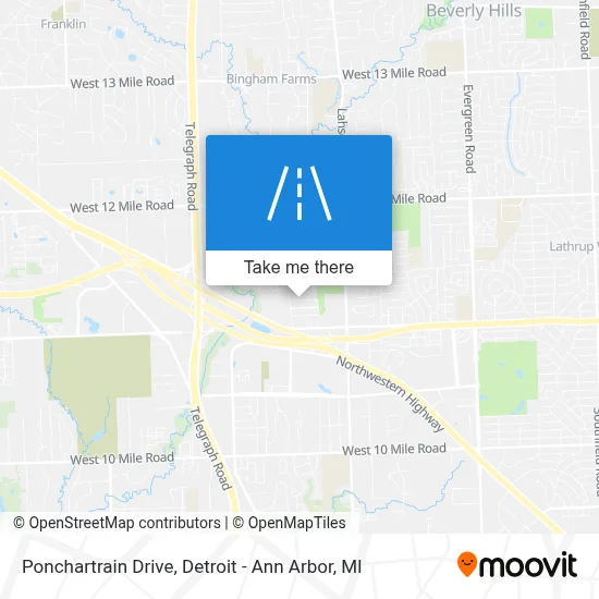 Ponchartrain Drive map