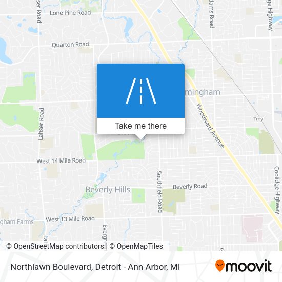 Mapa de Northlawn Boulevard