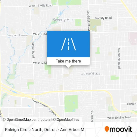 Raleigh Circle North map