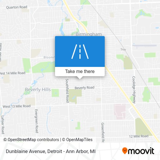 Mapa de Dunblaine Avenue