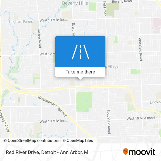 Red River Drive map