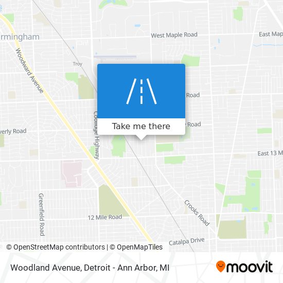 Mapa de Woodland Avenue