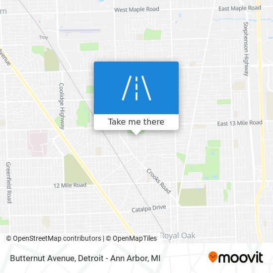 Butternut Avenue map