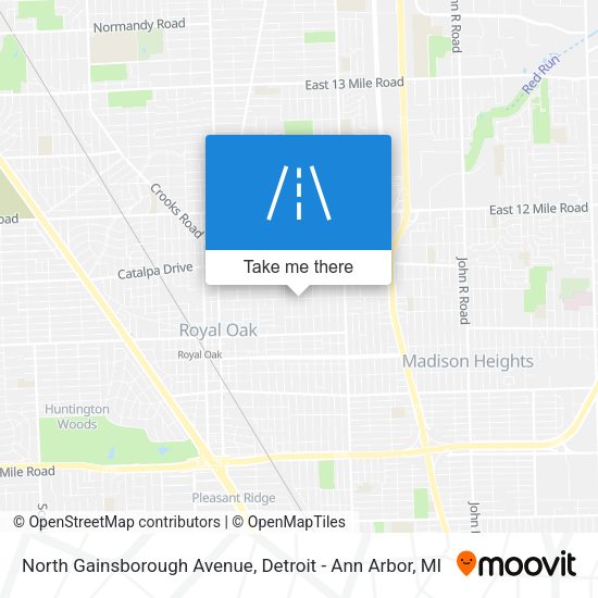 North Gainsborough Avenue map
