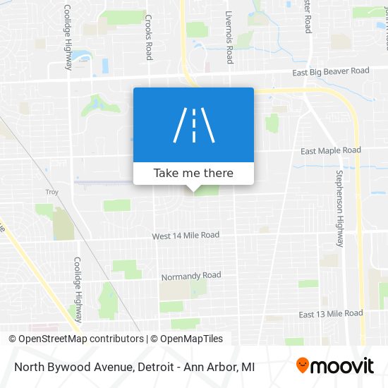 Mapa de North Bywood Avenue